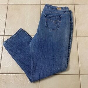 Bandolino‎ Blu Mandie Mid Rise Bootcut Jeans Blue Size 18